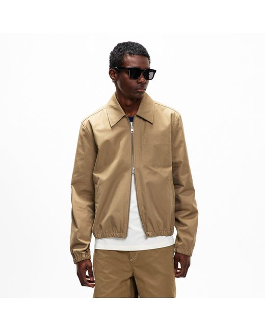 AMI Natural Embossed Harrington Jacket for men