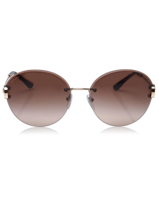 BVLGARI Brown Bv8194B Round Sunglasses