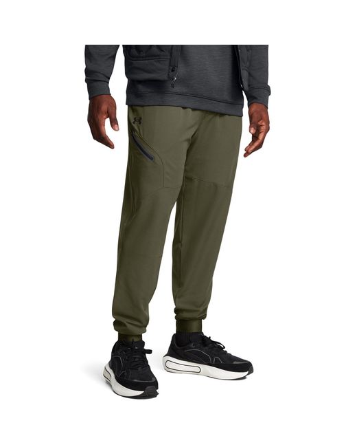 Under Armour Green Unstoppable Closed Hem Woven Joggers for men