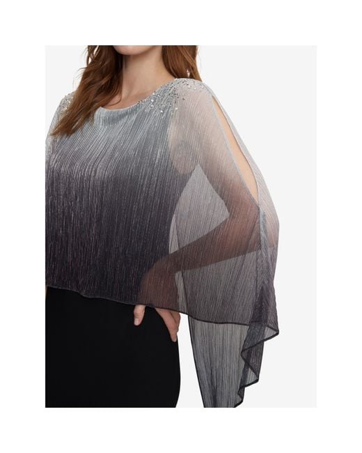 Gina Bacconi Black Avigail Long Ombre Popover Dress
