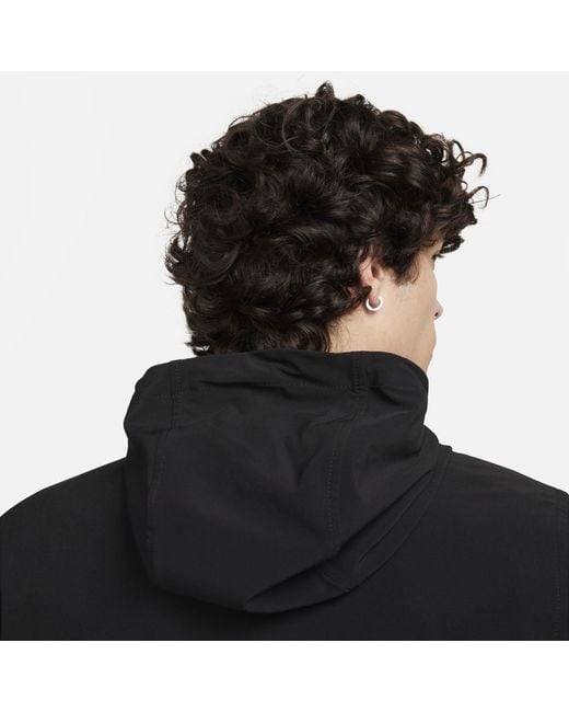 Nike Black Unlimited Repel Hooded Versatile Jacket for men