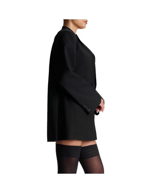 Naked Wardrobe Black Boyfriend Oversized Long Sleeve Blazer