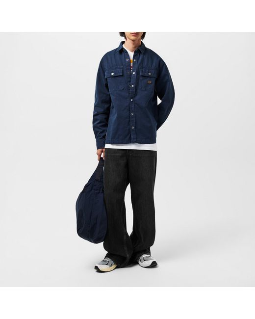 Superdry Blue Canvas Overshirts for men