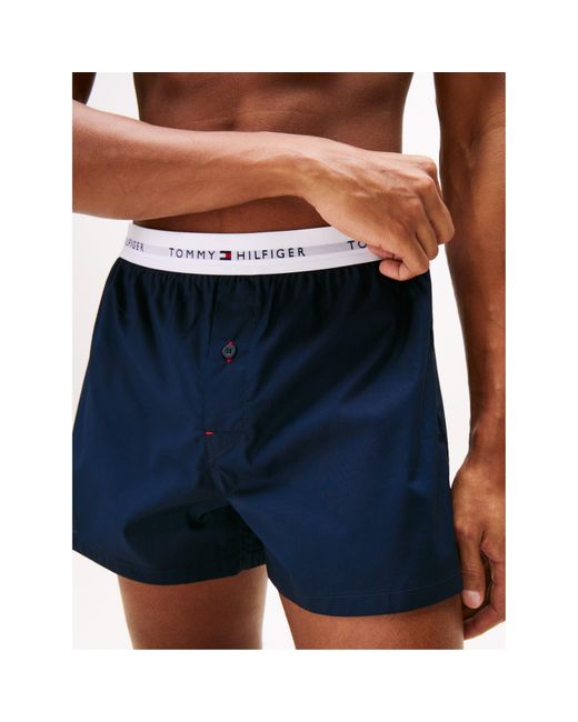 Tommy Hilfiger Blue 2 Pack Woven Boxer Shorts for men
