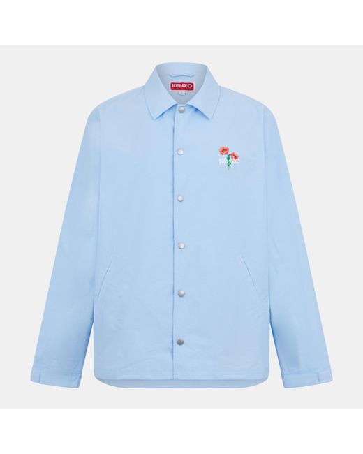 KENZO Blue Archive Flower Long Sleeve Coach Jacket for men