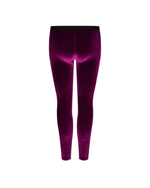 Tom Ford Purple Velour Signature Leggings