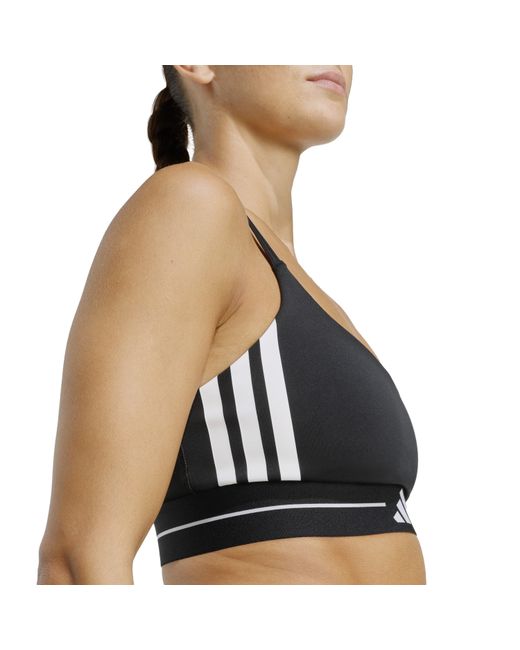 Adidas Gray Aeroreact Light-Support Training Bra