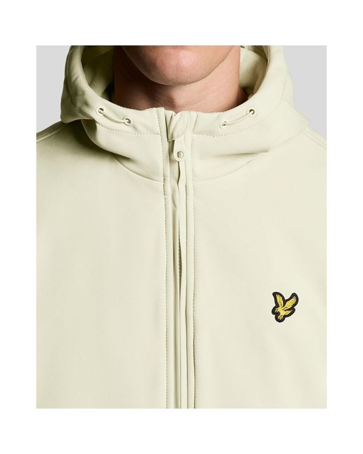 Lyle & Scott White Water-Resistant Windproof Stretch Softshell Jacket for men