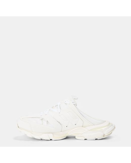 Balenciaga White Trainer Mules for men