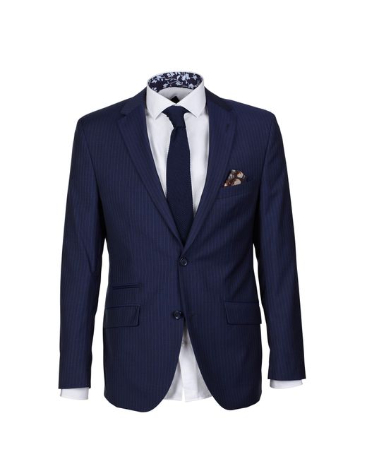 Without Prejudice Blue Men's Randolph Navy Pinstripe Suit for men