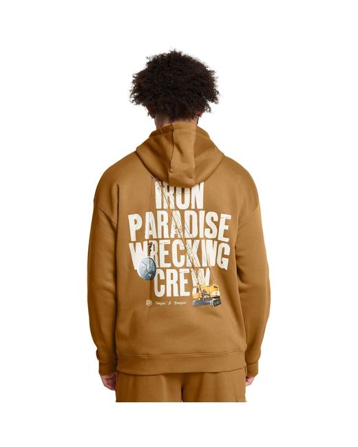 Under Armour Brown Icon Fleece Performance Hoodie for men