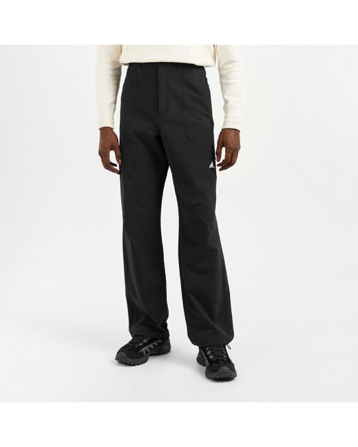 Roa Black Nylon Stretch Straight Leg Trousers for men