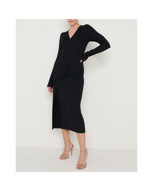 Pretty Lavish Ribbed Knit Jumper Dress in Black | Lyst UK Pretty Lavish Ribbed Knit Jumper Dress in Black | Lyst UK