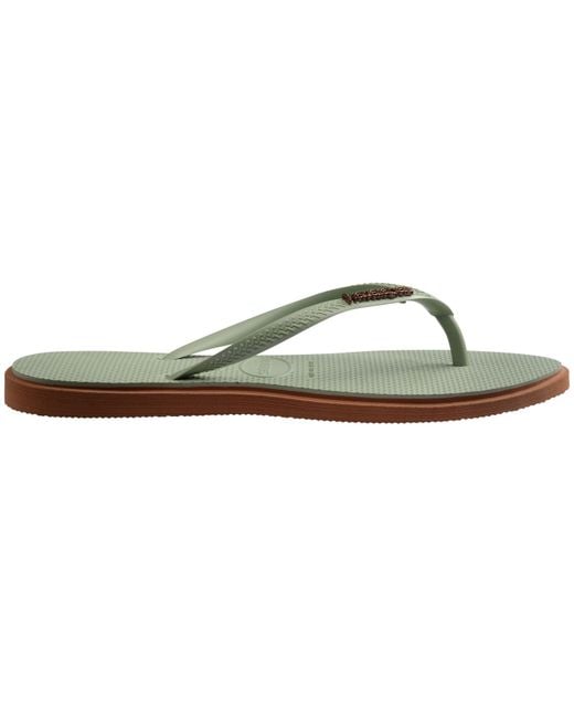 Havaianas Green Slim Point Flip Flops