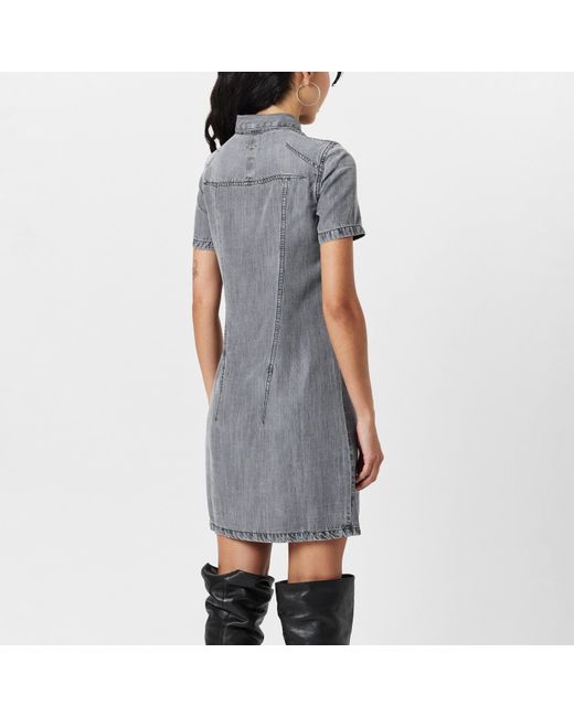 DIESEL Gray Short Sleeve Dress Shirt