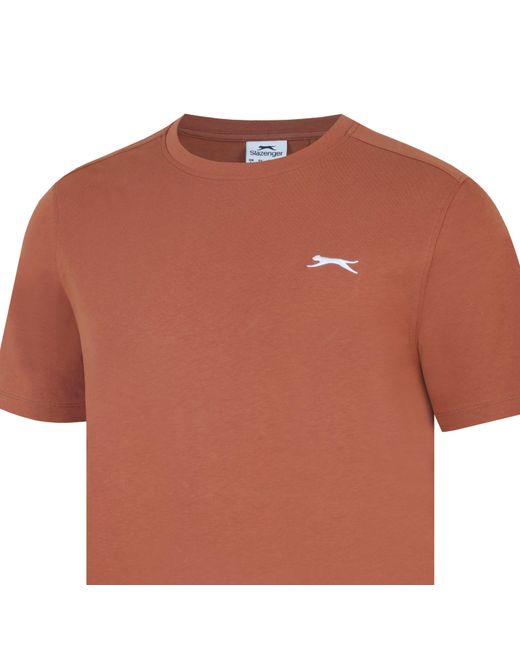 Slazenger 1881 Brown Plain T-Shirt for men