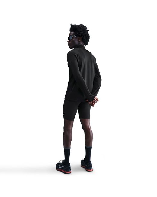 Nike Black Winter Run Half Zip Long Sleeve Running Top for men
