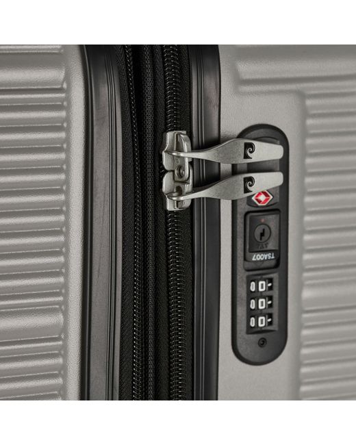 Pierre Cardin Gray Arles Expandable Suitcase Hard Shell 4 Wheel