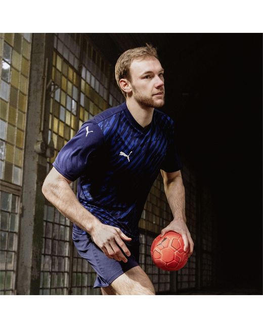 PUMA Blue Short-Sleeve Performance T-Shirt for men
