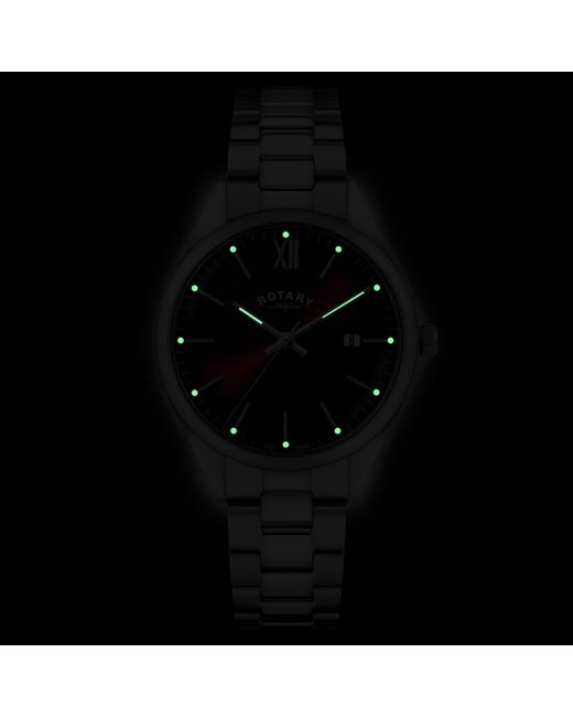 Rotary Metallic Seamatic Ss Bracelet Watch for men