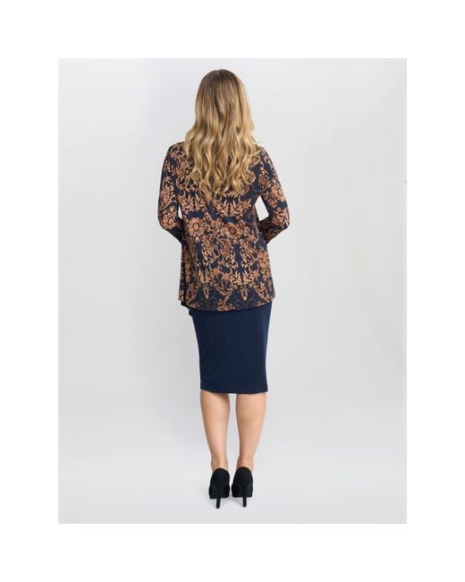 Gina Bacconi Blue Cara Mock Dress And Jacket