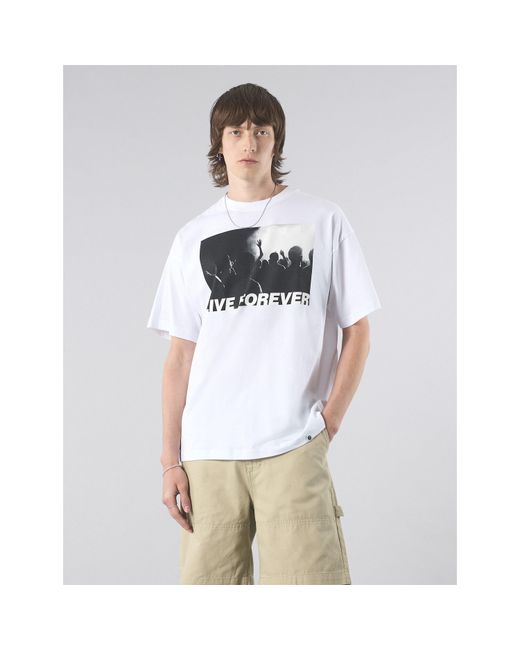 Pretty Green White Pg Live Forever Regular Fit T-Shirt for men