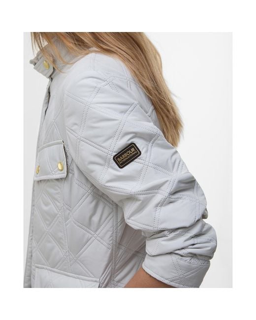 Barbour Gray Halsey Long Sleeve Quilted Jacket