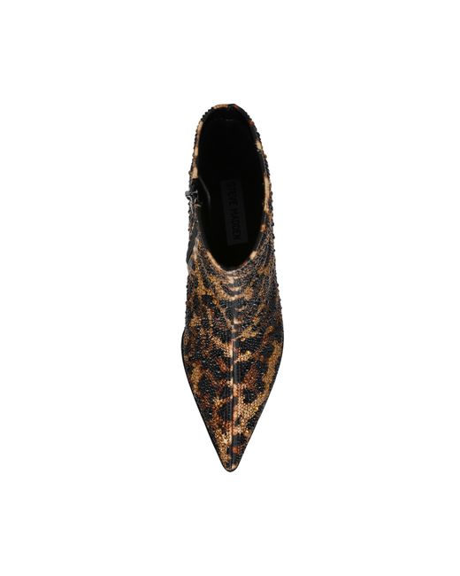 Steve Madden Brown Leopard Patterned Ankle Stiletto Heel Boots