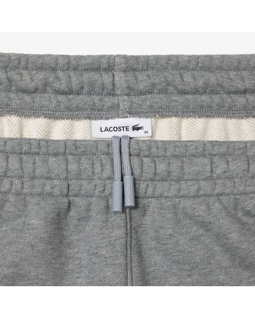 Lacoste Gray Straight Leg Embroidered Sweatpants
