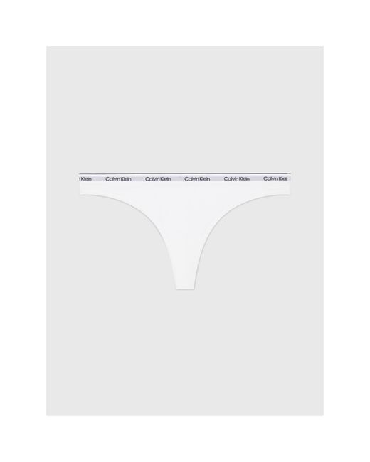 Calvin Klein White Logo Thong