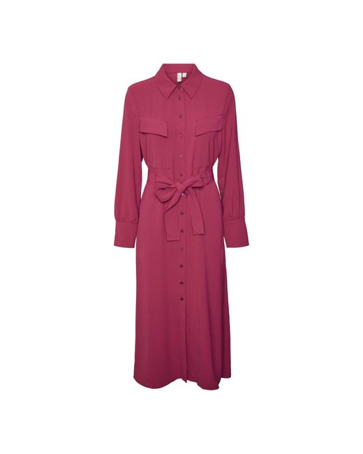 Vero Moda Olla Collared Neck Midi Dress