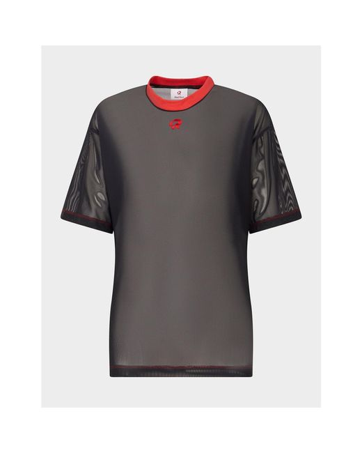 Red Run Black Inky Oversized Net T-Shirt