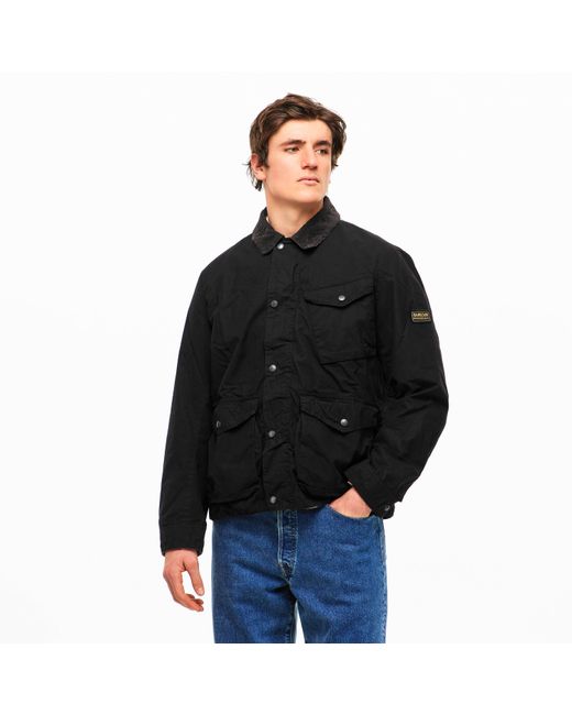 Barbour Black B.Intl Drifter Waxed Jacket for men