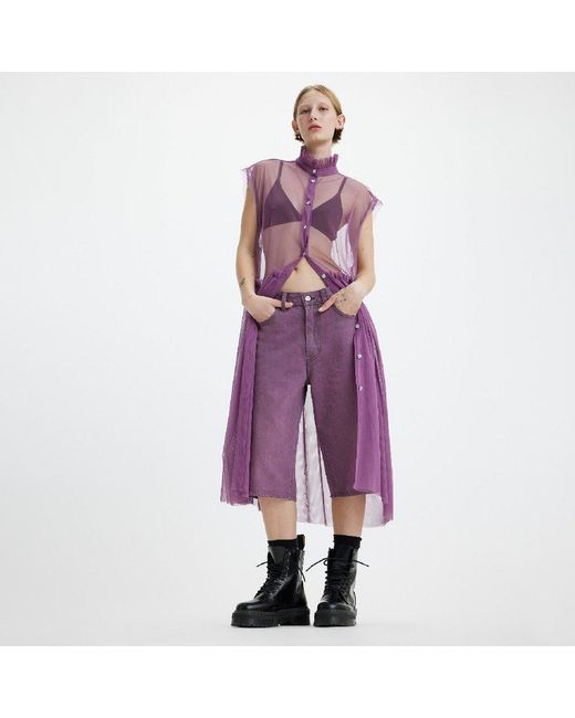 Levi's Purple Levi's Radical Mock Neck Sleeveless Midi Dress