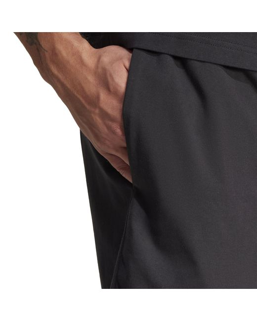 Adidas Black Essentials Linear Single Jersey Shorts for men