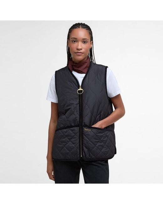 Barbour Black Klara Liner Quilted Full Zip Sleeveless Gilet