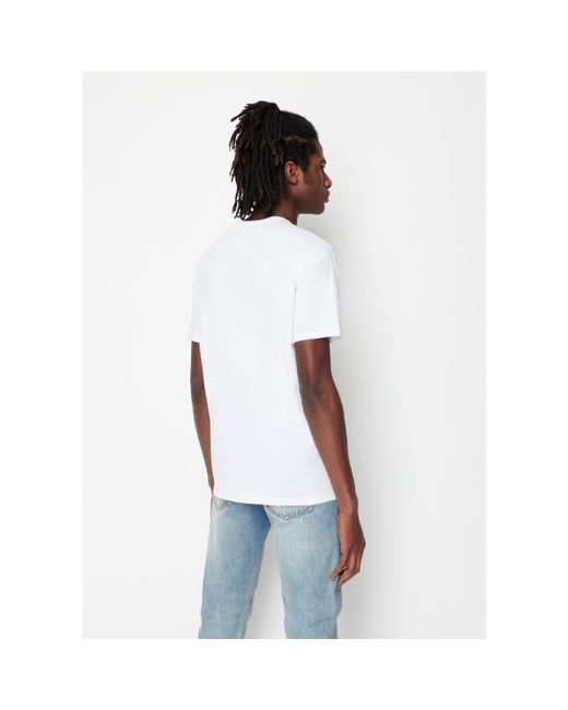 ARMANI EXCHANGE White Small Icon T-Shirt for men