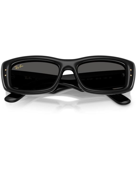 Ray-Ban Black Kiliane Puffer Rectangle Sunglasses