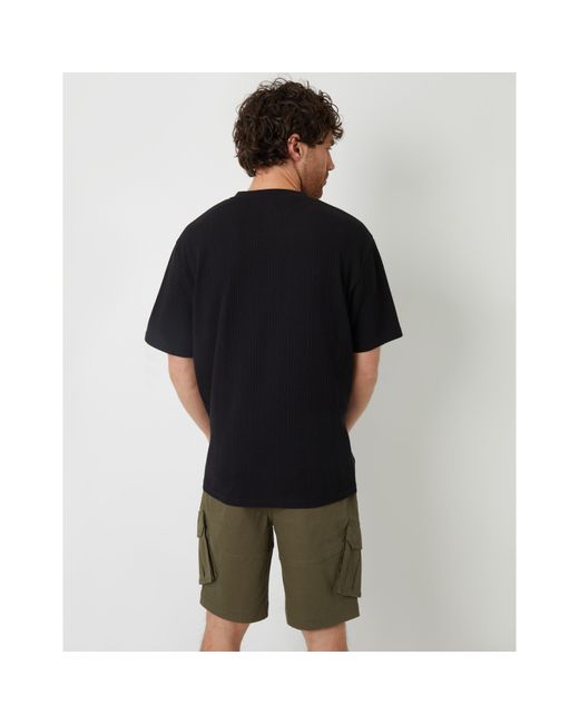 Threadbare Black Batley Regular Fit T-Shirt for men