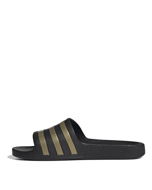 Adidas Black Adilette Aqua Slide