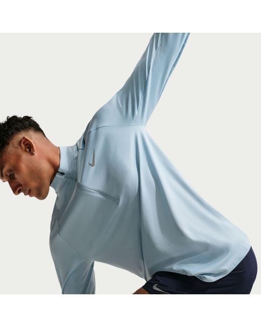 Nike Blue Stride Half Zip Top for men