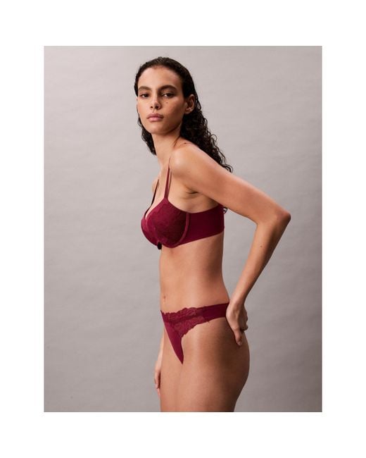 Calvin Klein Purple Perffit Plunge Bra