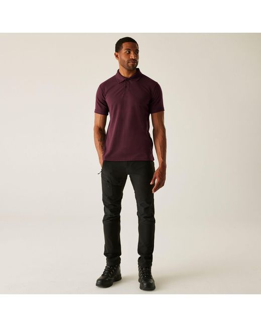 Regatta Purple Pro 50/50 Pique Polo for men