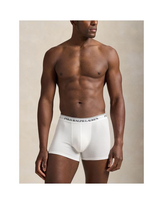 Polo Ralph Lauren White 3-Pack Cotton Trunks for men