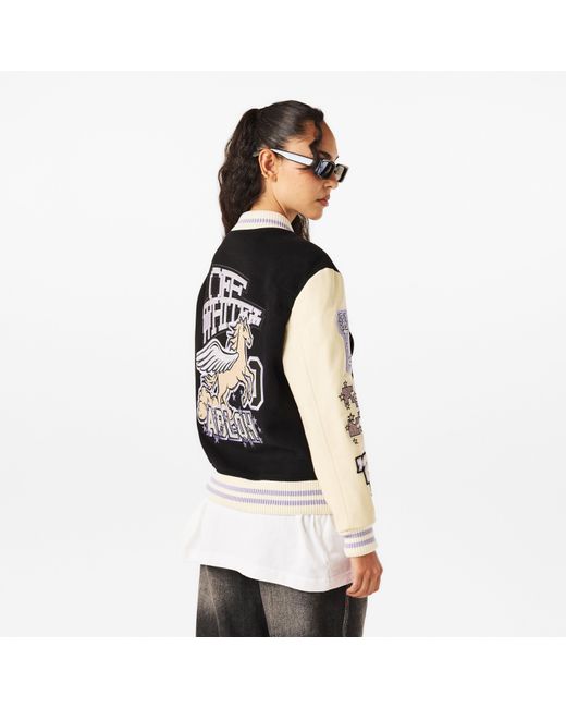 Off-White c/o Virgil Abloh Black Technical Fabric Metal Zip Bomber Jacket