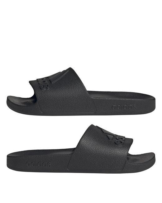 Adidas Black Adilette Aqua Slide