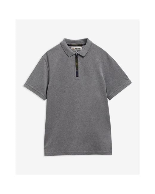 Barbour Gray B.Li Stately Zp Polo Sn64 for men