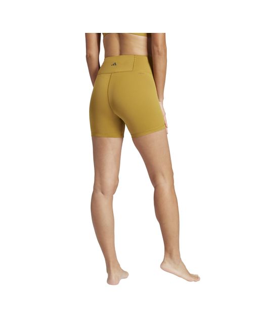 Adidas Yellow All Me 5-Inch Short Leggings