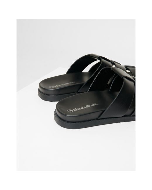 Threadbare Black Abel Flat Sandals for men