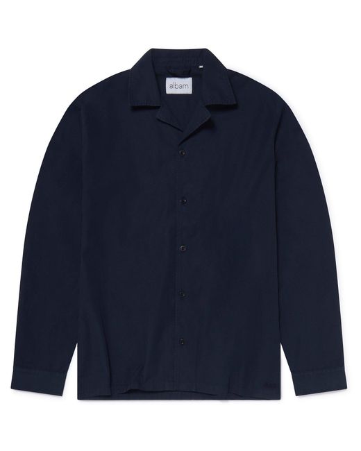 Albam Blue Ls Revere Shirt for men